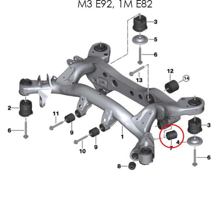 Rotules de train Arrière coté berceau Millway BMW M3 E92 E90