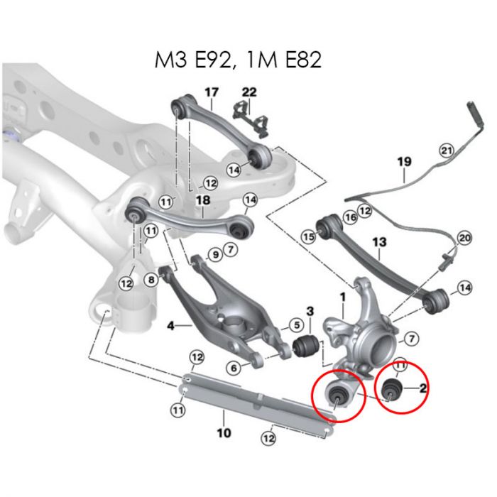 Rotules Excentriques de train Arrière Millway BMW M3 E92 E90